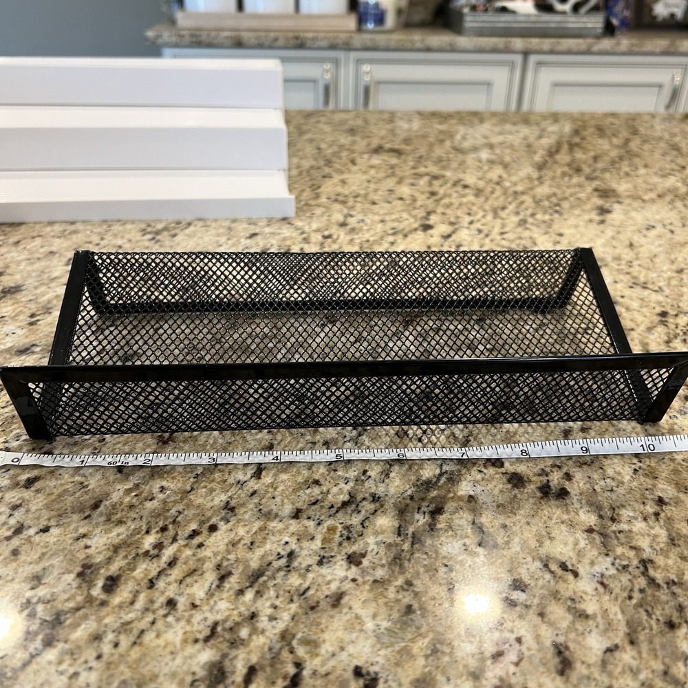 1 Piece‎ Spice Rack / Drawer Insert Black Metal Wire Mesh